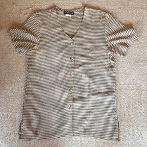 Vintage Button Up Plaid Dress